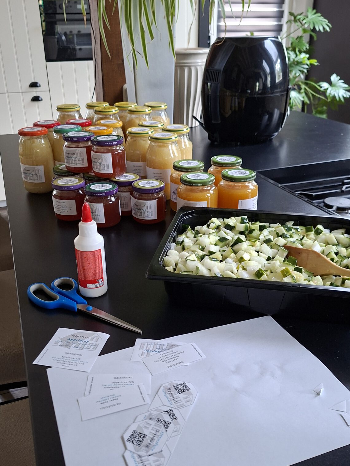 wintervoorraad jam en appelcompote